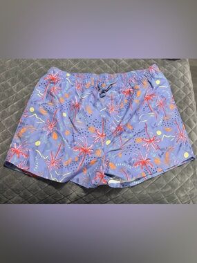 Men’s Old Navy Purple Tropical Print Elastic Waist Shorts XL